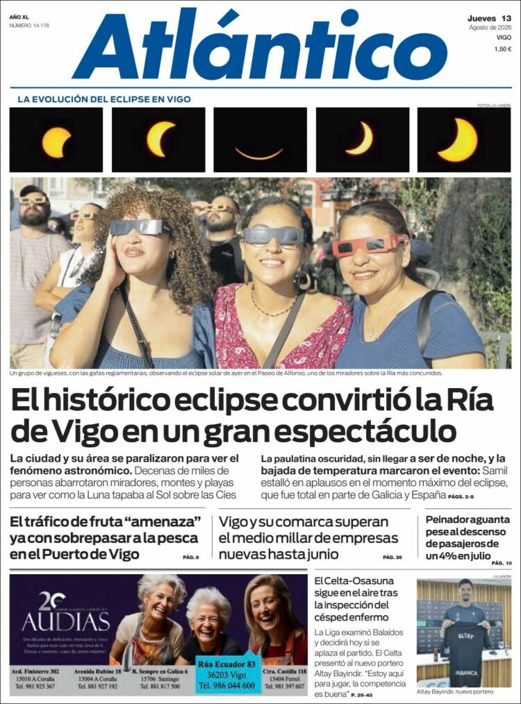 Portada de Atlántico Diario (Espa&ntilde;a)