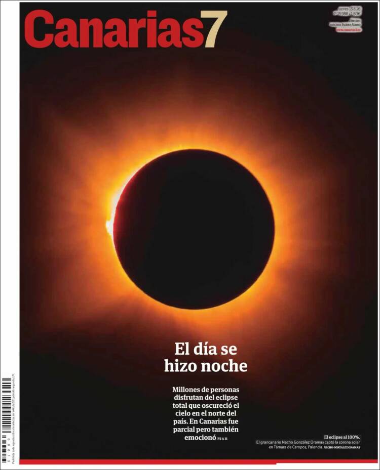 Portada de Canarias 7 (Espa&ntilde;a)