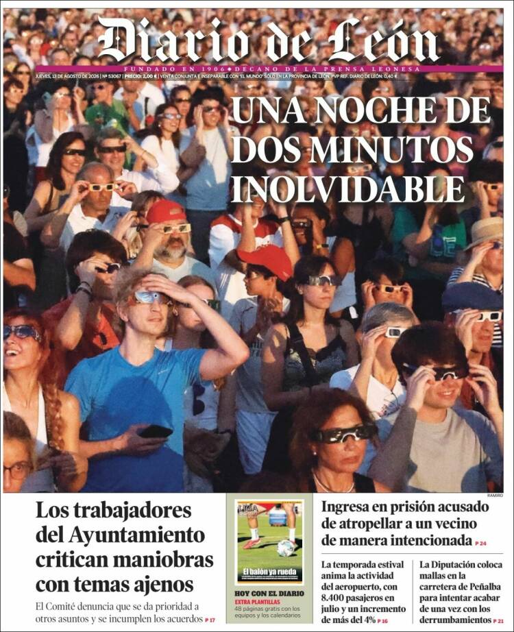 Portada de Diario de León (Espa&ntilde;a)