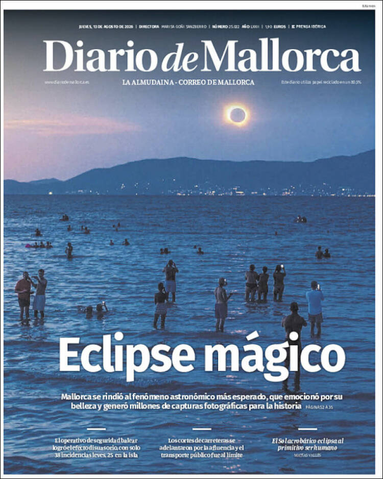 Portada de Diario de Mallorca (Espa&ntilde;a)