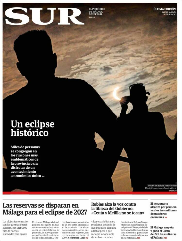 Portada de Diario el Sur (Espa&ntilde;a)
