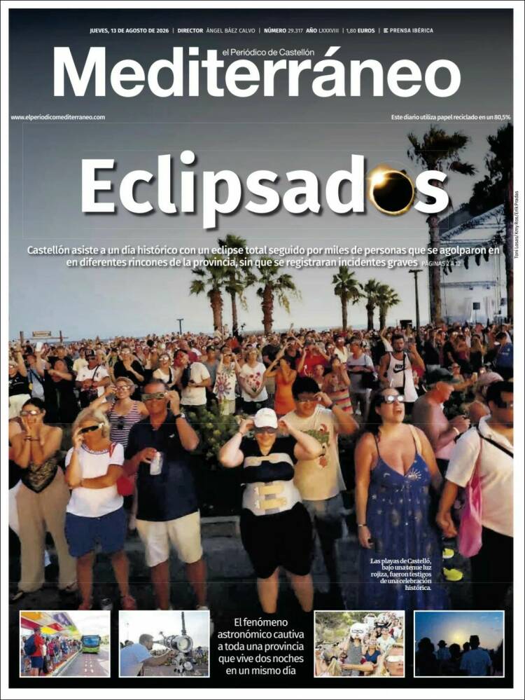 Portada de El Periódico Mediterraneo (Espa&ntilde;a)