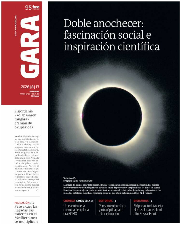 Portada de Gara (Espa&ntilde;a)