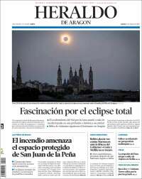 Portada de Heraldo de Aragón (Espa&ntilde;a)