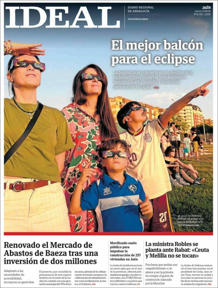 Portada de El Ideal de Jaén (Espa&ntilde;a)