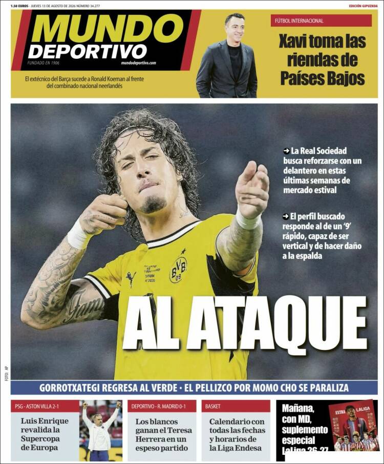 Portada de Mundo Deportivo Gipuzkoa (Espa&ntilde;a)