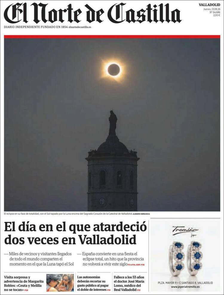 Portada de Norte de Castilla - Valladolid (Espa&ntilde;a)