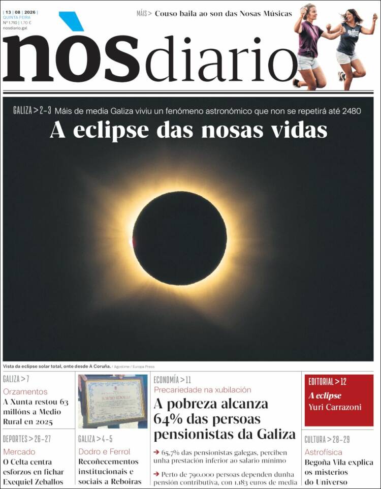 Portada de Nòs Diario (Espa&ntilde;a)
