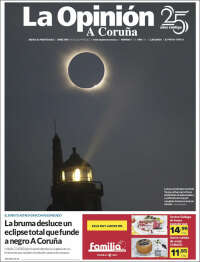 Portada de La Opinión de A Coruña (Espa&ntilde;a)