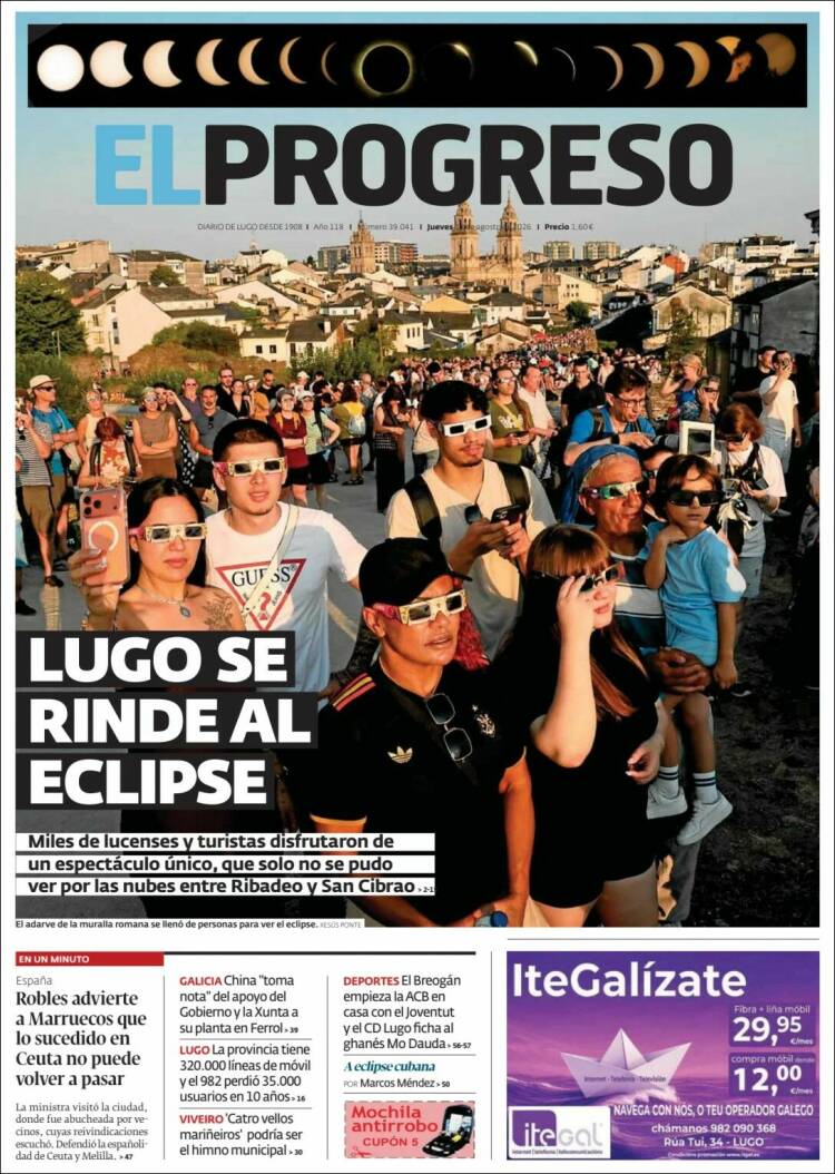 Portada de El Progreso (Espa&ntilde;a)