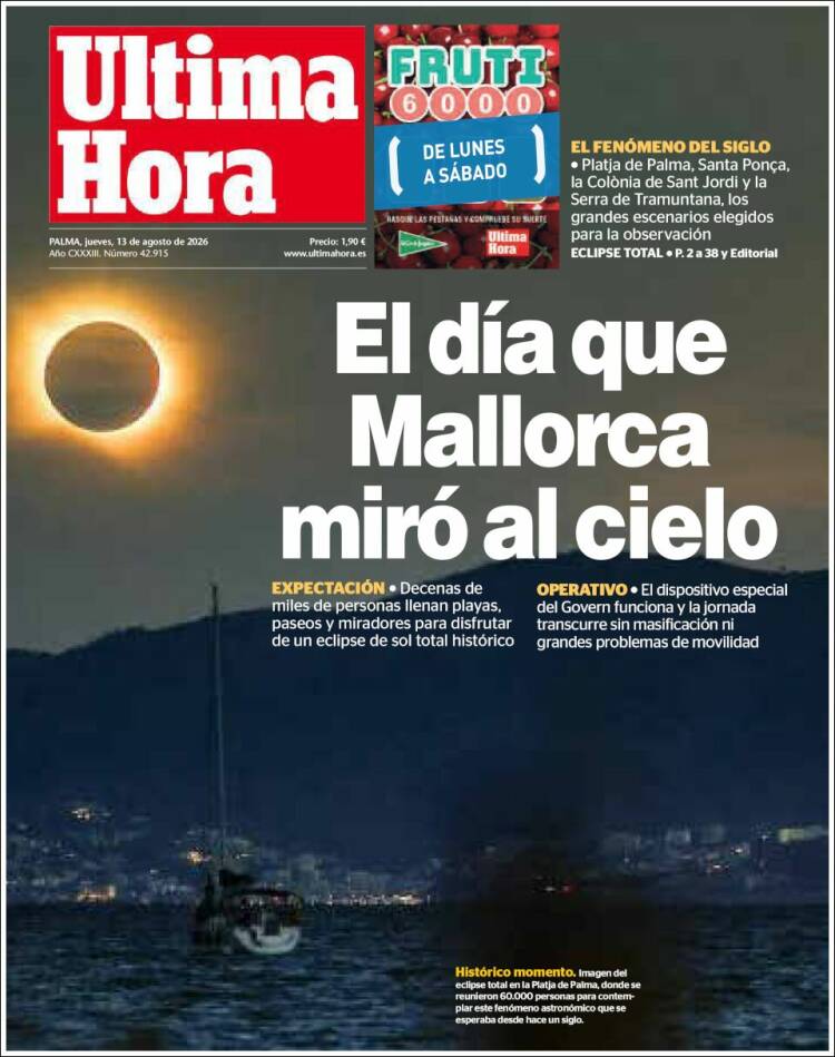 Portada de Última Hora (Espa&ntilde;a)