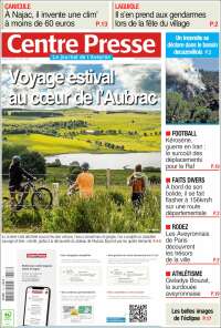 Portada de Centre Presse (Francia)