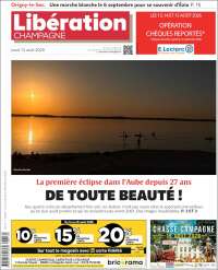 Portada de Libération Champagne (Francia)