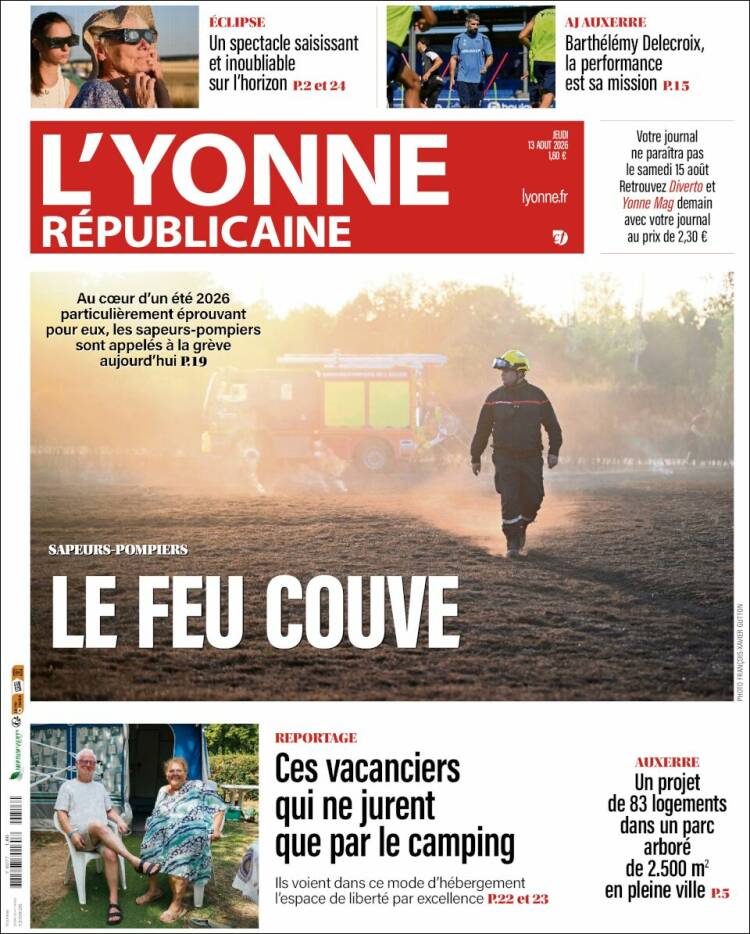 Portada de L'Yonne-Républicaine (Francia)