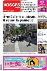 Portada de Vosges Matin (Francia)