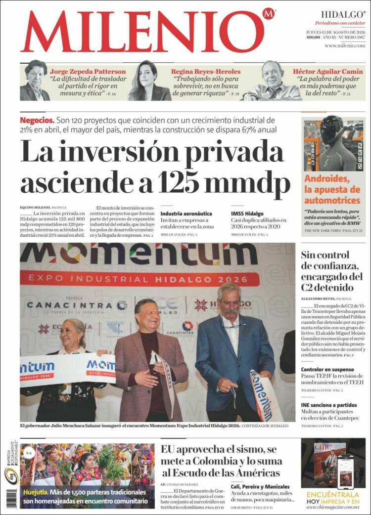 Portada de Milenio de Hidalgo (M&eacute;xico)