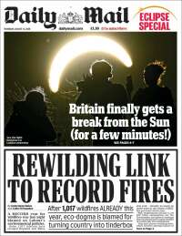 Portada de Daily Mail (Reino Unido)