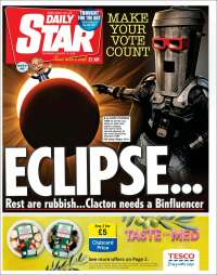 Portada de Daily Star (Reino Unido)
