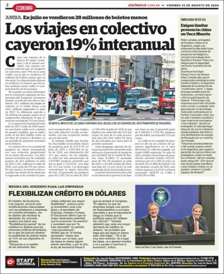 Portada de La Voz del Chaco (Argentina)