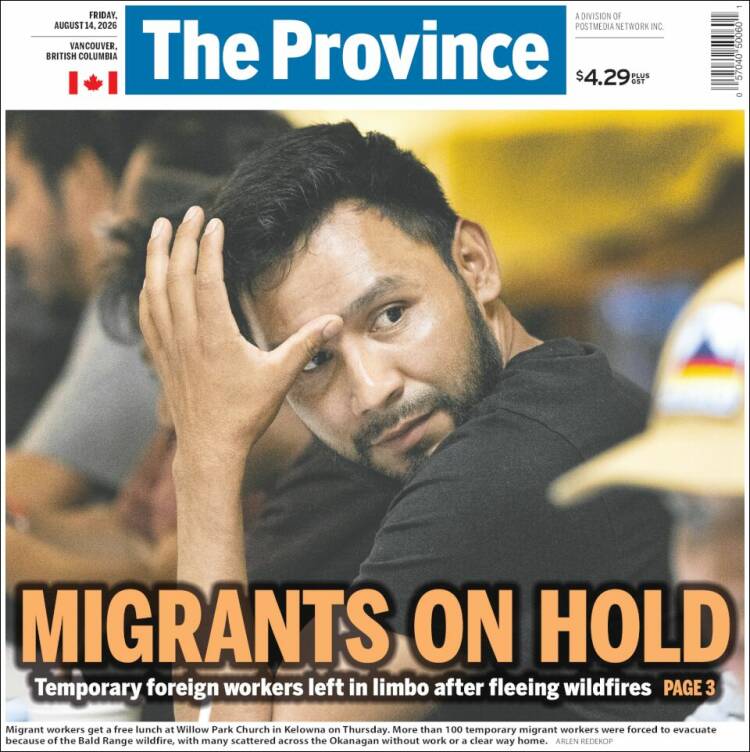 Portada de The Province (Canad&aacute;)