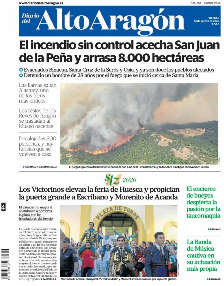 Portada de Diario del AltoAragón (Espa&ntilde;a)