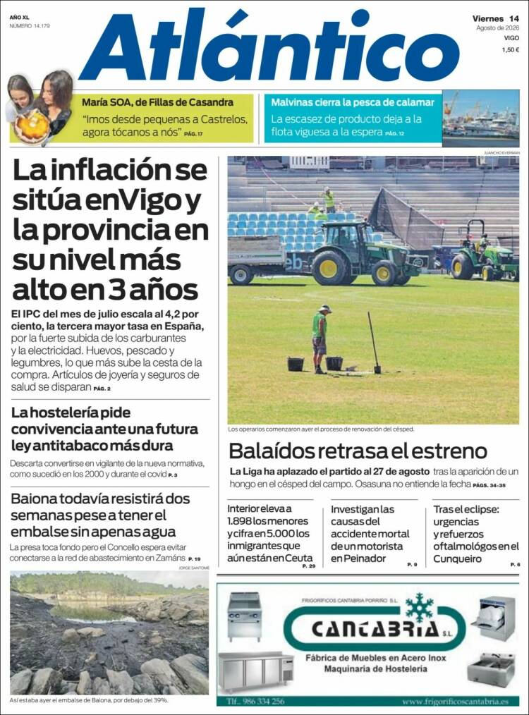 Portada de Atlántico Diario (Espa&ntilde;a)