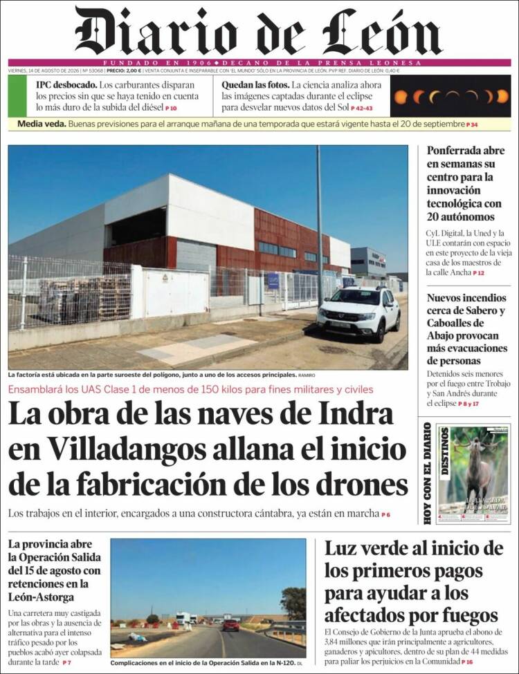Portada de Diario de León (Espa&ntilde;a)