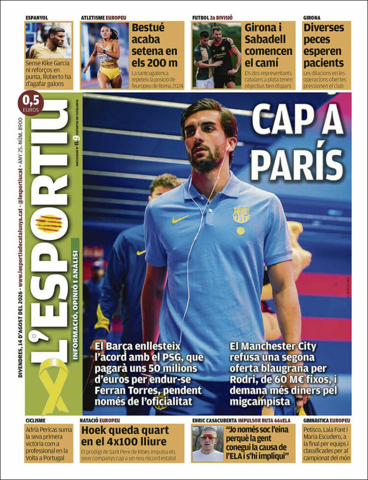 Portada de L'Esportiu (Espa&ntilde;a)