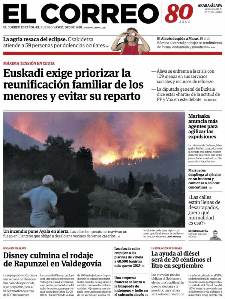 Portada de El Correo - Álava (Espa&ntilde;a)