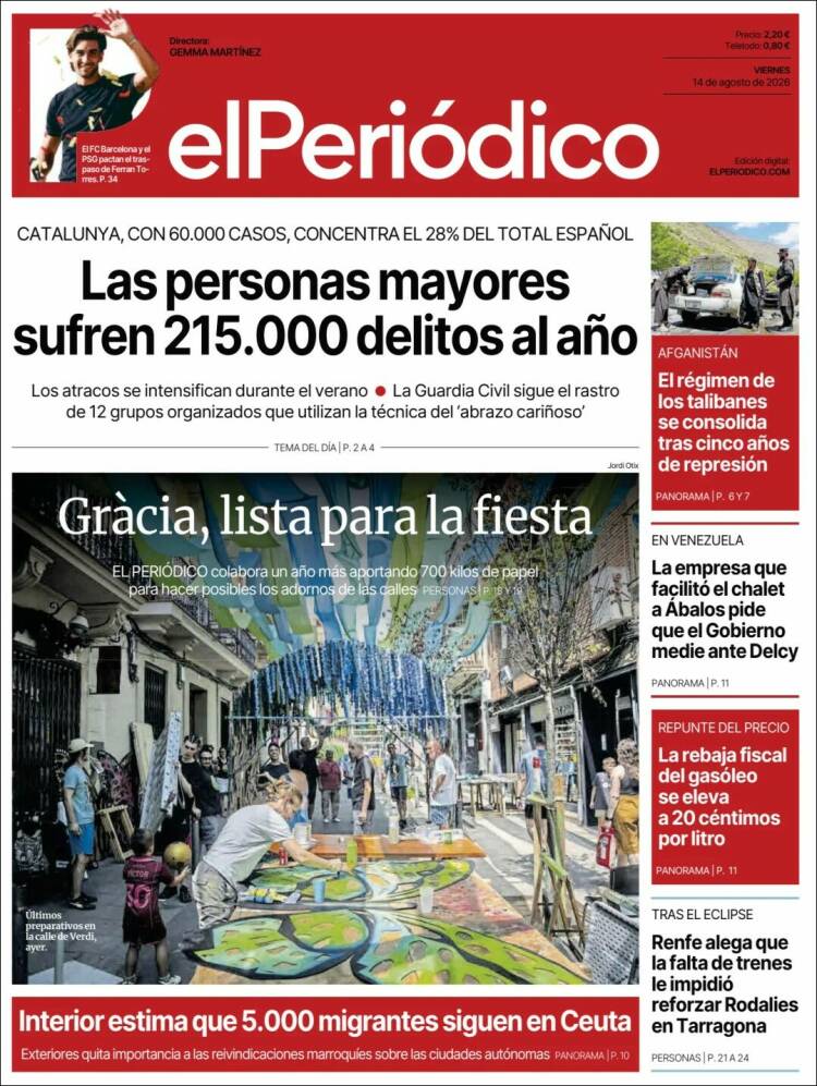 Portada de El Periódico (Espa&ntilde;a)