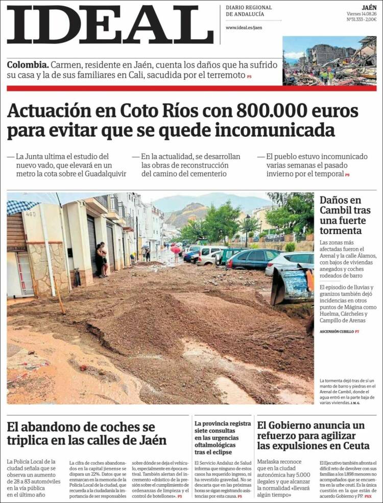 Portada de El Ideal de Jaén (Espa&ntilde;a)