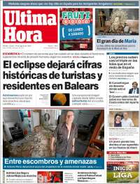 Portada de Última Hora (Espa&ntilde;a)
