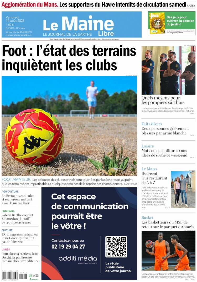 Portada de Le Maine Libre (Francia)