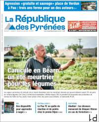 Portada de La République des Pyrénées (Francia)
