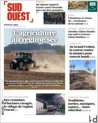 Portada de Sud Ouest (Francia)
