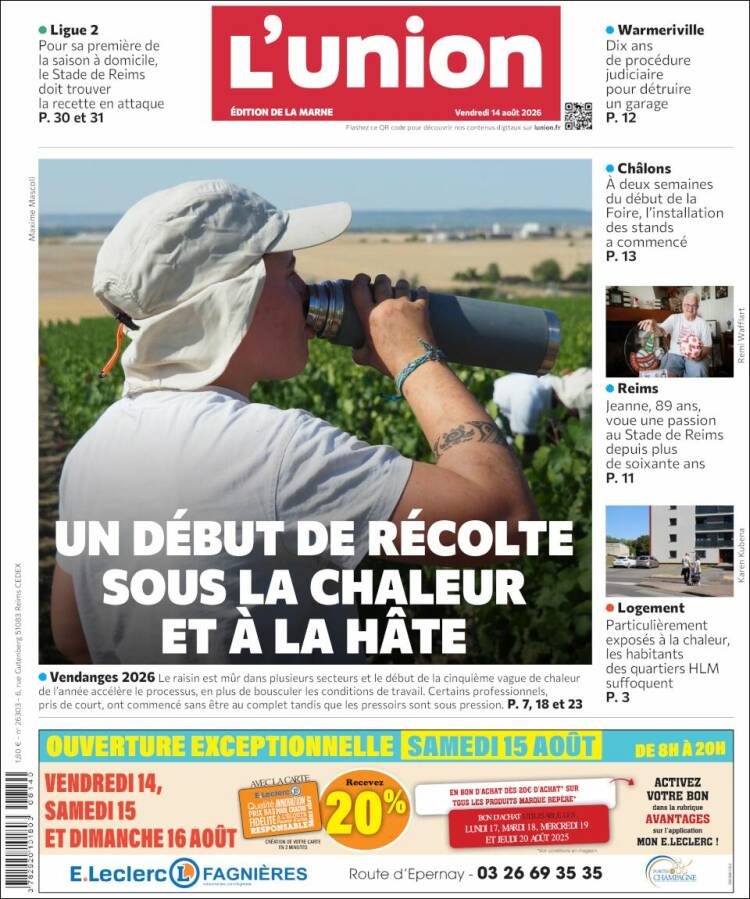 Portada de L'Union (Francia)