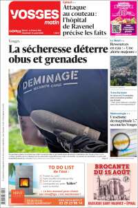 Portada de Vosges Matin (Francia)