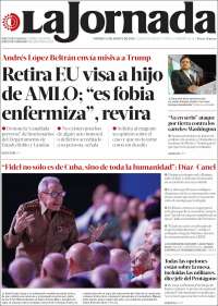 Portada de La Jornada (Mexique)