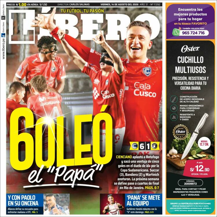 Portada de Líbero (Per&uacute;)