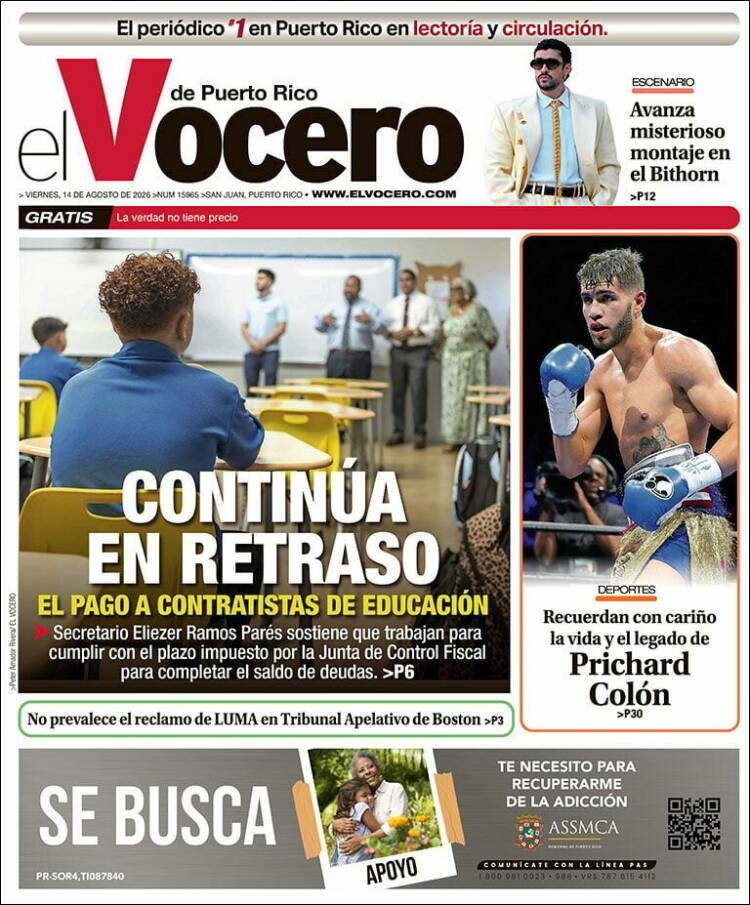 Portada de Vocero (Puerto Rico)