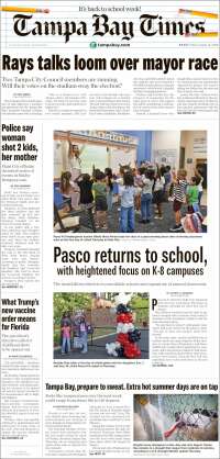 Portada de Tampa Bay Times (USA)
