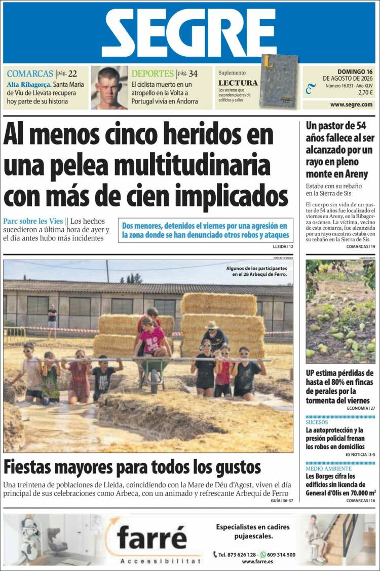 Portada de Segre  (Espa&ntilde;a)