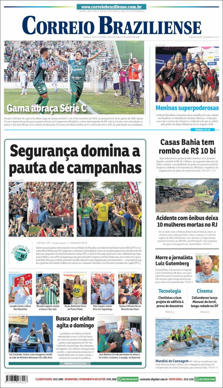 Portada de Correio Braziliense (Brasil)