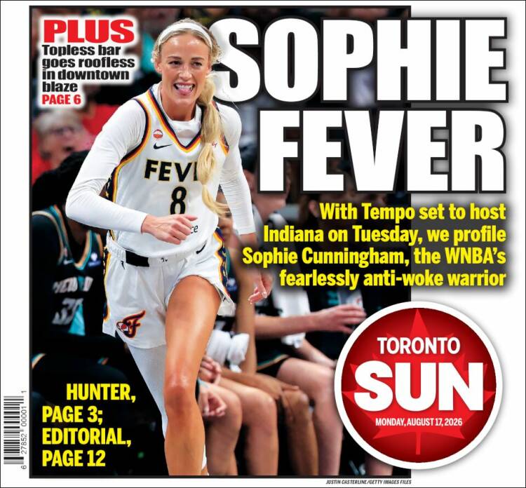 Portada de The Toronto Sun (Canad&aacute;)
