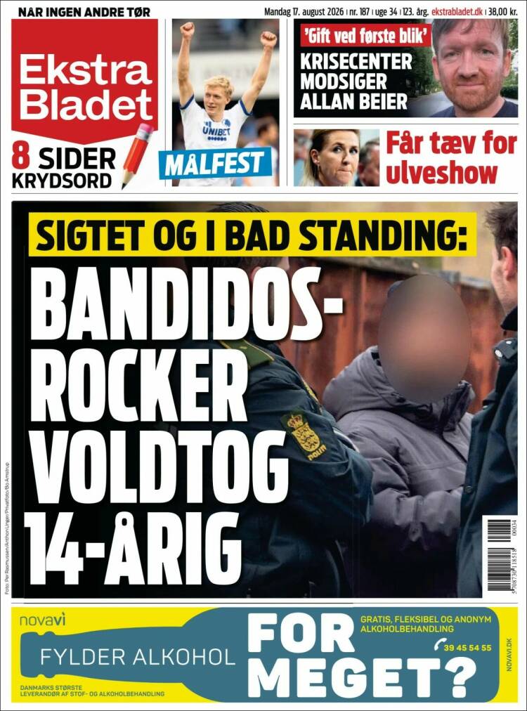 Portada de Ekstra Bladet (Dinamarca)