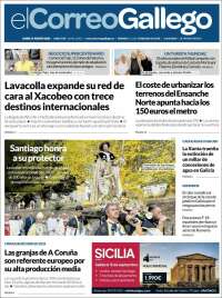 Portada de El Correo Gallego (Espa&ntilde;a)