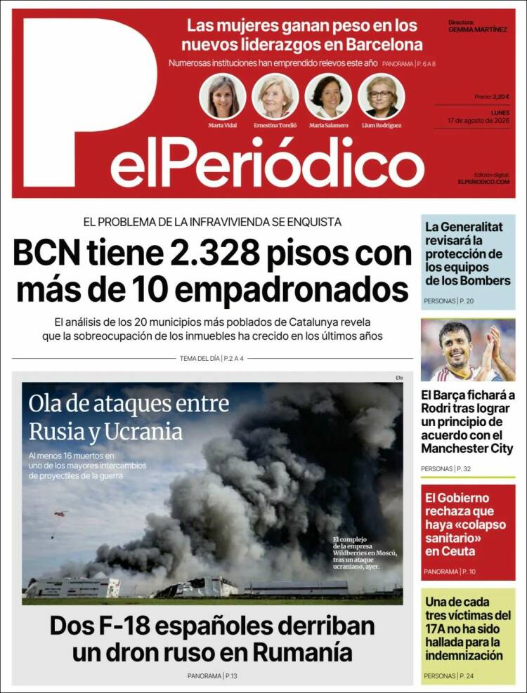 Portada de El Periódico (Espa&ntilde;a)