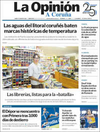 Portada de La Opinión de A Coruña (Espa&ntilde;a)