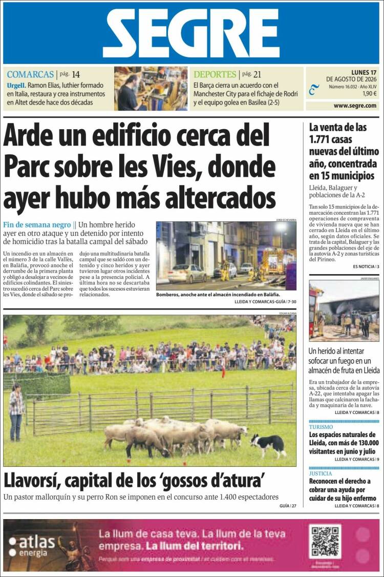 Portada de Segre  (Espa&ntilde;a)