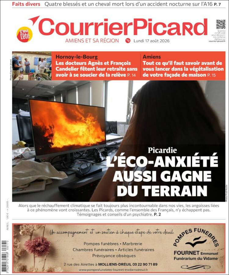 Portada de Courrier Picard (Francia)